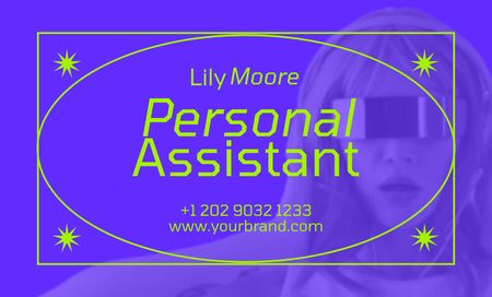 Personal Assistant Service Offering Business Card 91x55mm Design Template