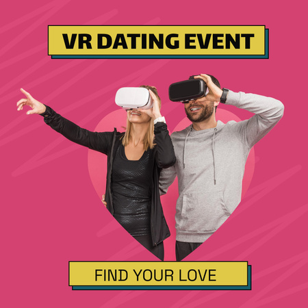 Online Dating Event in Virtual Reality Instagram Design Template