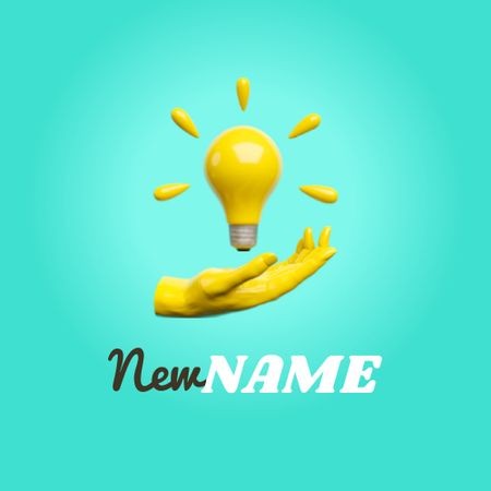 College Merch Offer With Bulb In Hand Animated Logo Design Template