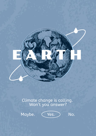Climate Change Awareness Poster tervezősablon
