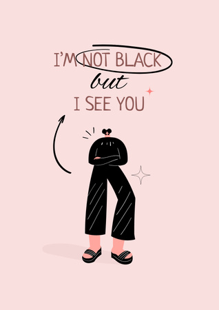 Modèle de visuel Anti-Racism Motivation - Poster