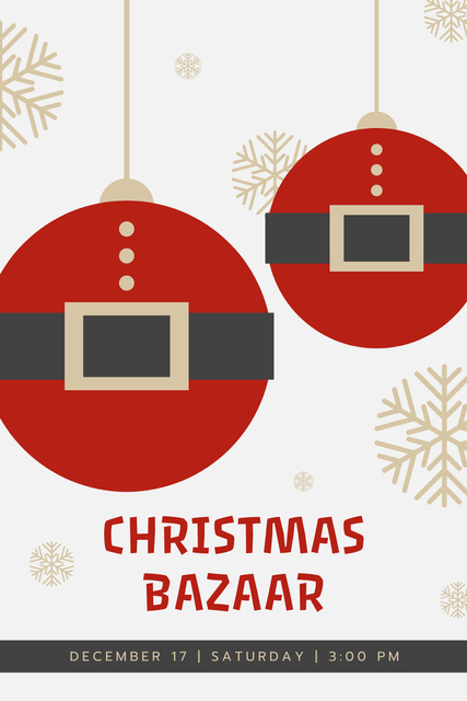 Ontwerpsjabloon van Pinterest van Christmas Market Invitation