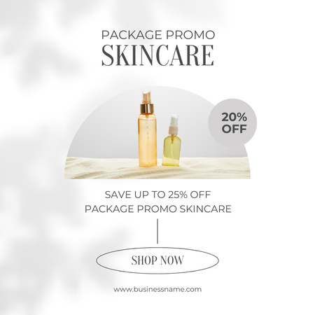 Skincare Promo Pack Instagram Šablona návrhu