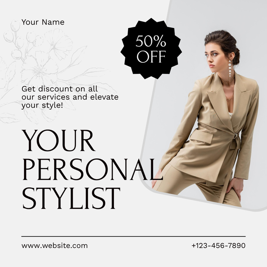 Your Personal Stylist Offers Discount Instagram Design Template