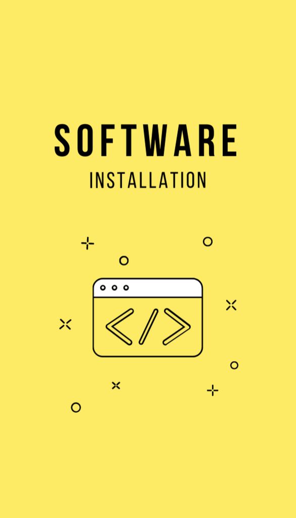 Software Installation Suggestion Business Card US Vertical – шаблон для дизайна