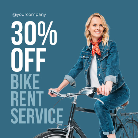 Urban Bikes for Comfortable City Transportation Instagram AD Design Template