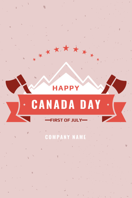 Canada Day Greeting from Company Postcard 4x6in Vertical Tasarım Şablonu