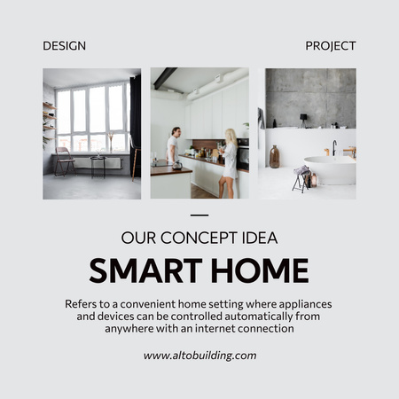 New Home Interior Design Instagram Design Template