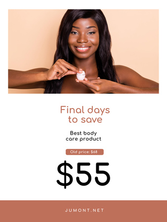 Ontwerpsjabloon van Poster US van Cosmetics Sale with Skincare Products