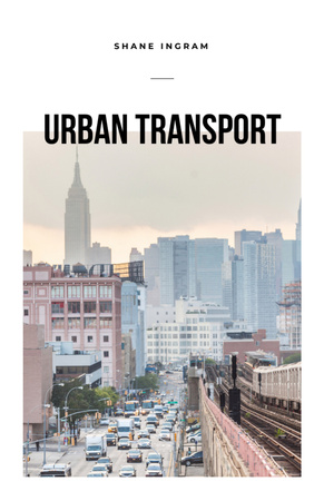 Urban Transport Traffic in Modern City Booklet 5.5x8.5in Design Template