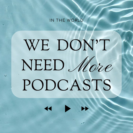Podcast Topic Announcement with Crystal Water Animated Post Design Template