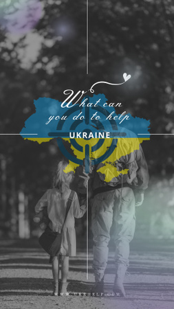 Plantilla de diseño de ¿Qué puedes hacer para ayudar a Ucrania? Instagram Video Story 