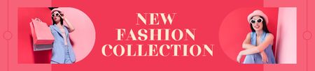 Ad of Fashion Collection with Woman in Sunglasses Ebay Store Billboard Design Template