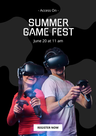 Plantilla de diseño de Gaming Festival Announcement Poster 