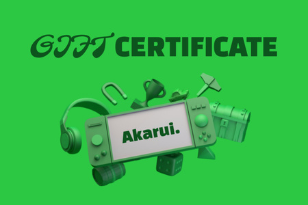Platilla de diseño Gaming Gear Offer Gift Certificate