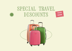 Travel Tour Discount Offer with Stylish Suitcases