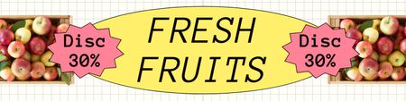 Fresh Fruits with Discount in Market Twitter Design Template