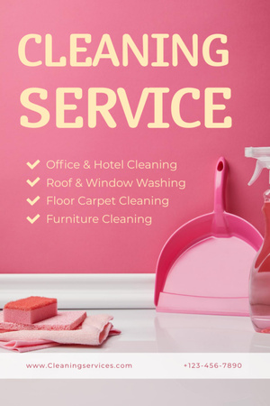 Cleaning Service Advertisement Flyer 4x6in Design Template