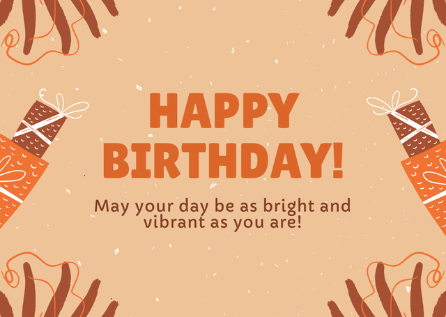 Ontwerpsjabloon van Card van Nice Birthday Wishes with Gifts