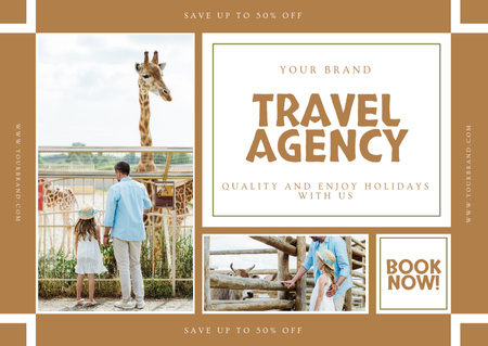 Travel to Wildlife Reservation Card Design Template