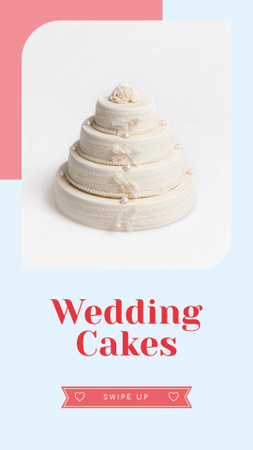 Designvorlage Wedding offer big White Cake für Instagram Story