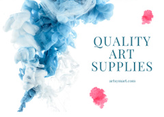 Amazing Art Supplies Sale Offer with Blue Paint