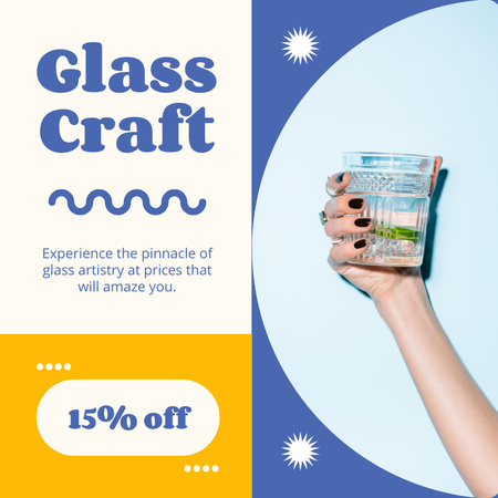 Custom Glassware Items Sale Animated Post Design Template
