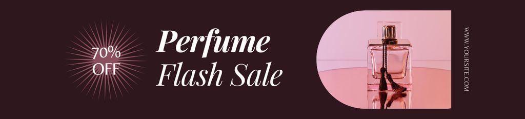 Designvorlage Sale Offer Of Perfume in Pink Bottle für Ebay Store Billboard