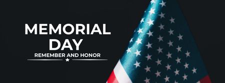 Modèle de visuel memorial day - Facebook cover