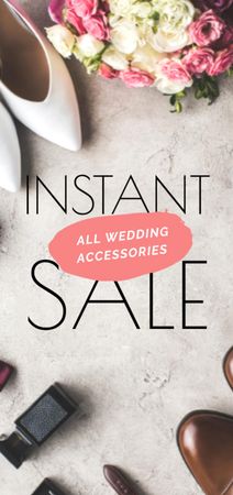 Sale Offer of Wedding Accessories Flyer DIN Large – шаблон для дизайна