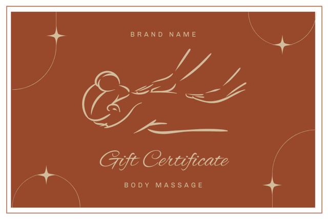 Special Offer for Massage Course Gift Certificate Šablona návrhu