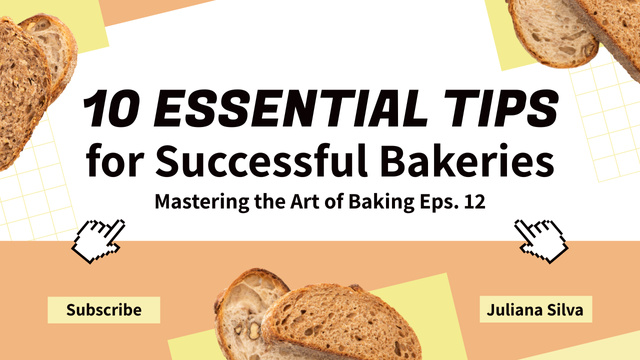Tips on Bakery Opening Youtube Thumbnail Design Template