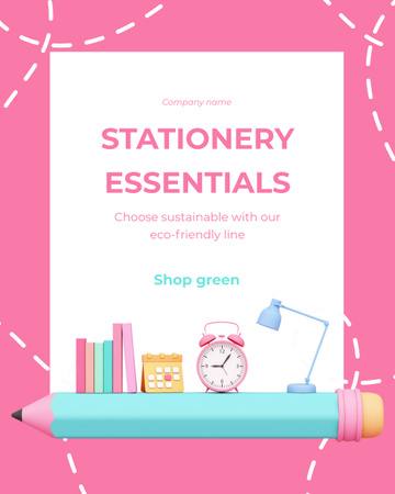 Stationery Store Specials On Sustainable Products Instagram Post Vertical Design Template