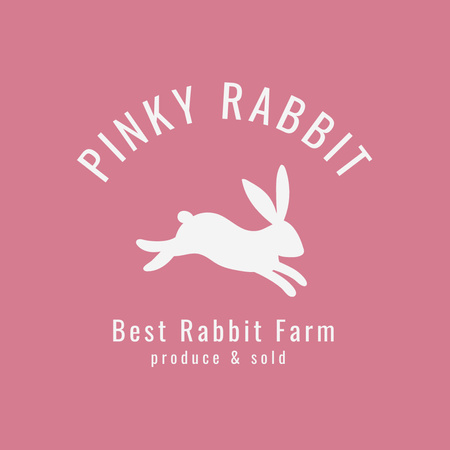 Rabbit Farm Offer Logo Design Template