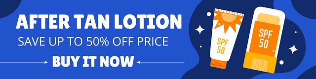 Ontwerpsjabloon van Twitter van Reduced Price for After Sun Lotion