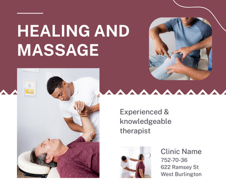 Healing Massage and Therapy Centre Facebook Design Template