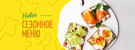 Assorted delicious Toasts menu Facebook cover – шаблон для дизайна