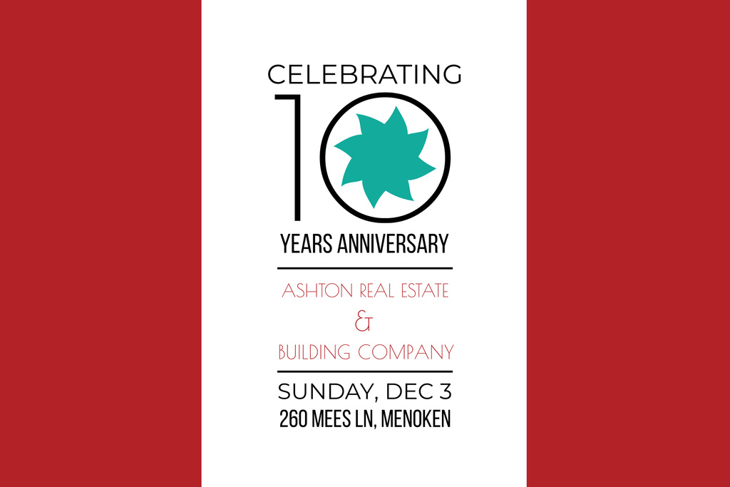 Company is Celebreting Anniversary Event Poster 24x36in Horizontal Design Template