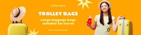 Travel Bags Sale Offer Twitter Design Template