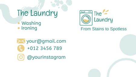 Platilla de diseño Laundry Service Announcement on White Business Card US