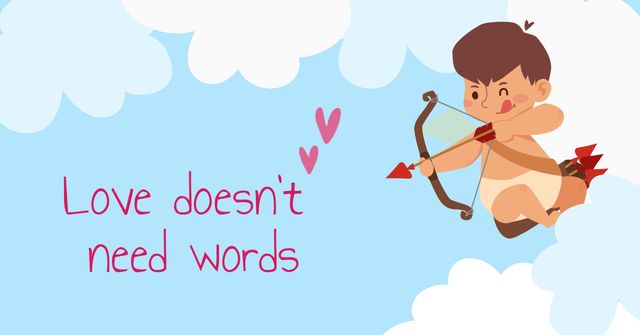 Modèle de visuel Cute Phrase about Love - Facebook AD