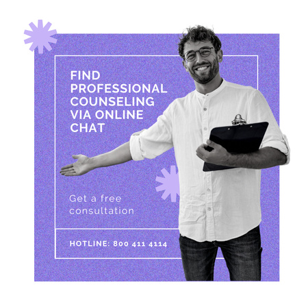 Professional Counseling of Psychologist Instagram Design Template
