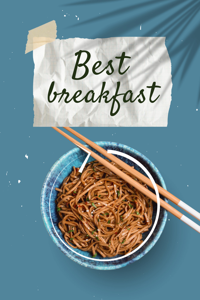 Ontwerpsjabloon van Pinterest van Healthy Breakfast with Egg and Asparagus