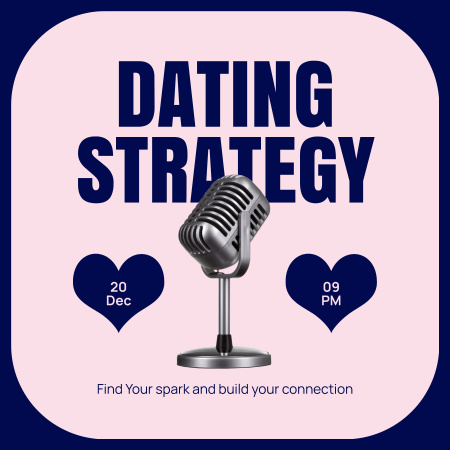 Nabídka úspěšné seznamovací strategie Podcast Cover Šablona návrhu