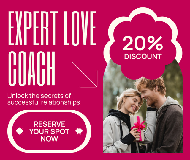Matchmaking Services Promotion on Magenta Facebookデザインテンプレート