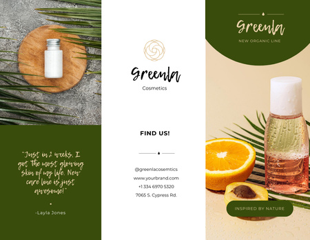 Natural Cosmetics Overview Brochure 8.5x11in Design Template