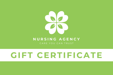 Efficient Nursing Care Agency Offer Gift Certificate Design Template