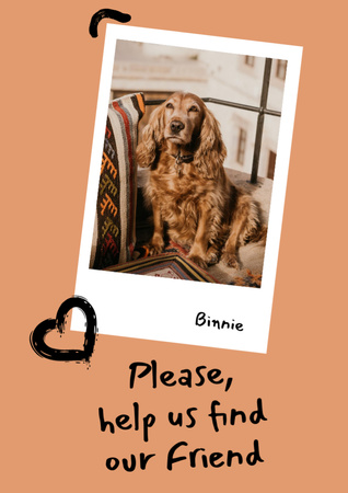 Designvorlage Pet Adoption Ad with Cute Dog für Flyer A4