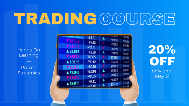 Stocks Trading Course With Discount And Strategy Full HD video Design Template