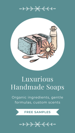 Template di design Offerta di sapone artigianale con materiali di alta qualità Instagram Story